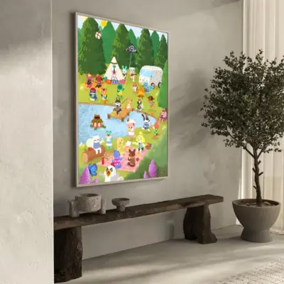 Animal Crossing Village Life Wall Art