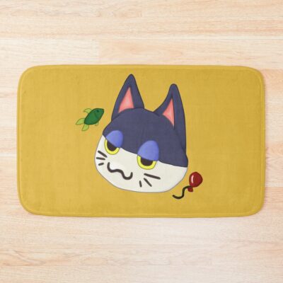 Punchy Lazy Cat Animal Crossing Bath Mat