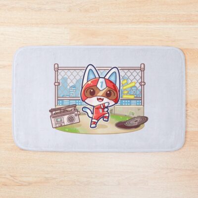 Kid Cat Superhero Villager Bath Mat