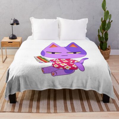 Bob Lazy Cat Acnh Throw Blanket