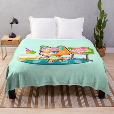Audie Peppy Wolf Villager Throw Blanket