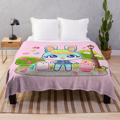 Sasha Playful Rabbit Throw Blanket