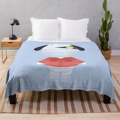 Lucky Spooky Dog Villager Throw Blanket