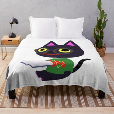 Kiki Black Cat Acnh Throw Blanket