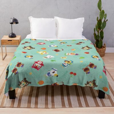 Cute Animal Crossing Villagers Throw Blanket