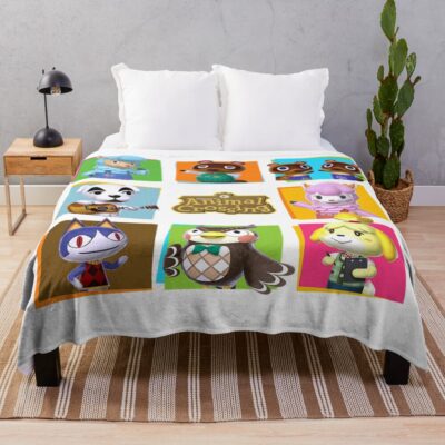 Animal Crossing Cozy Friends Throw Blanket