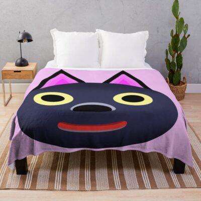 Kiki Black Cat Villager Throw Blanket