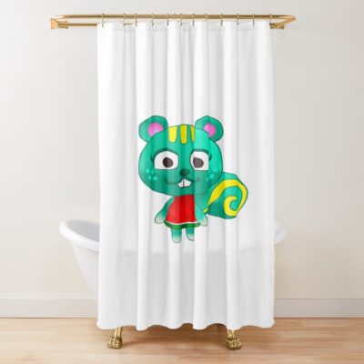 Nibbles Peppy Squirrel Shower Curtain