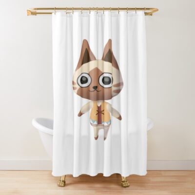 Felyne Animal Crossing Shower Curtain