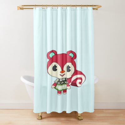 Poppy Sweet Squirrel Shower Curtain
