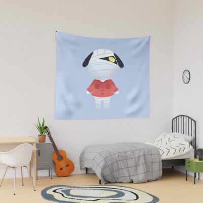Lucky Spooky Dog Villager Tapestry