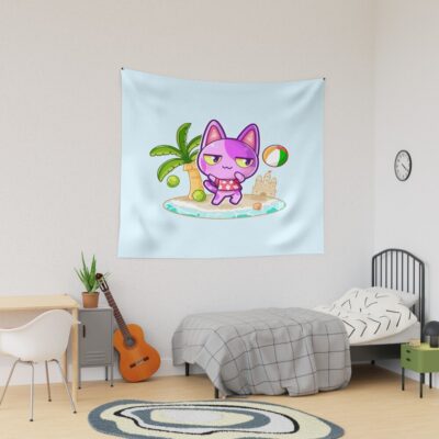 Bob Lazy Cat Villager Tapestry