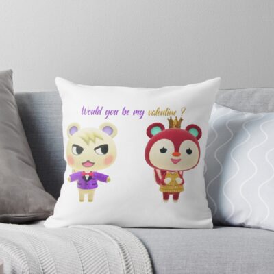 Poppy And Marshal Valentine Throw Pillow