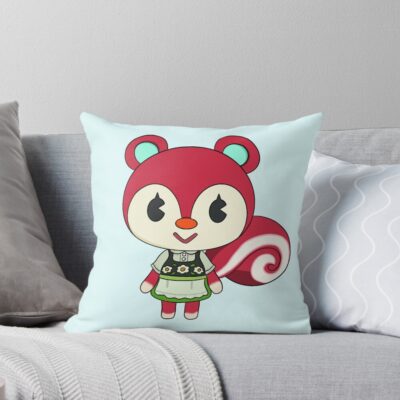 Poppy Sweet Squirrel Throw Pillow