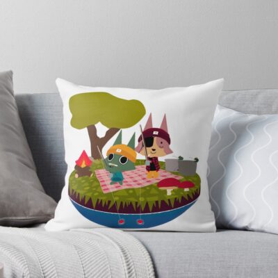 Webfishing Character Scene Throw Pillow