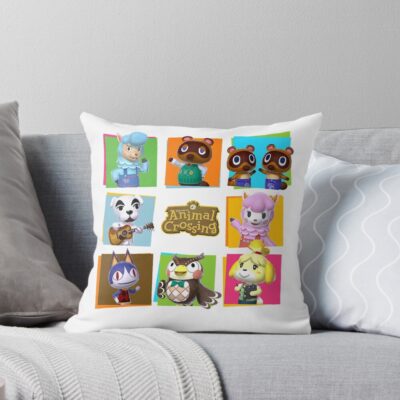 Animal Crossing Cozy Friends Throw Pillow