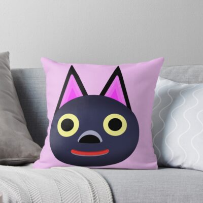 Kiki Black Cat Villager Throw Pillow