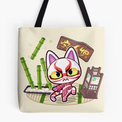 Kabuki Cranky Cat Villager Tote Bag