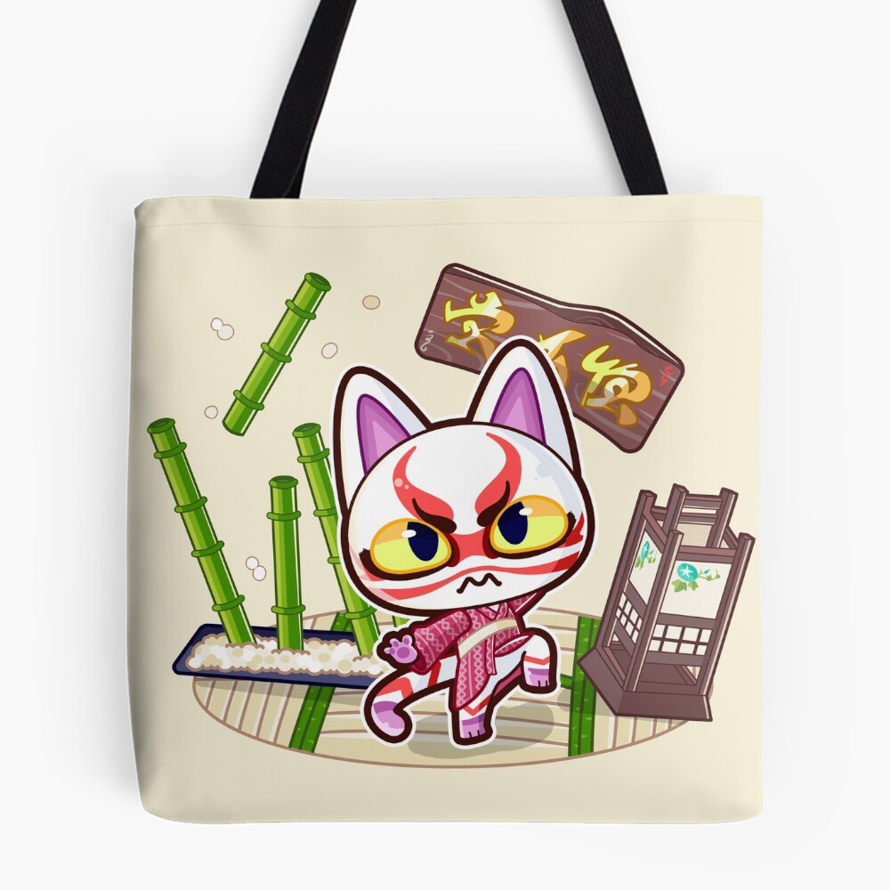 Kabuki Cranky Cat Villager Tote Bag