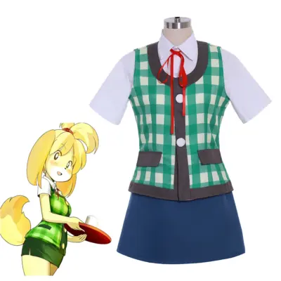 Isabelle Cosplay Costumes Uniform Dress Game Animal Crossing